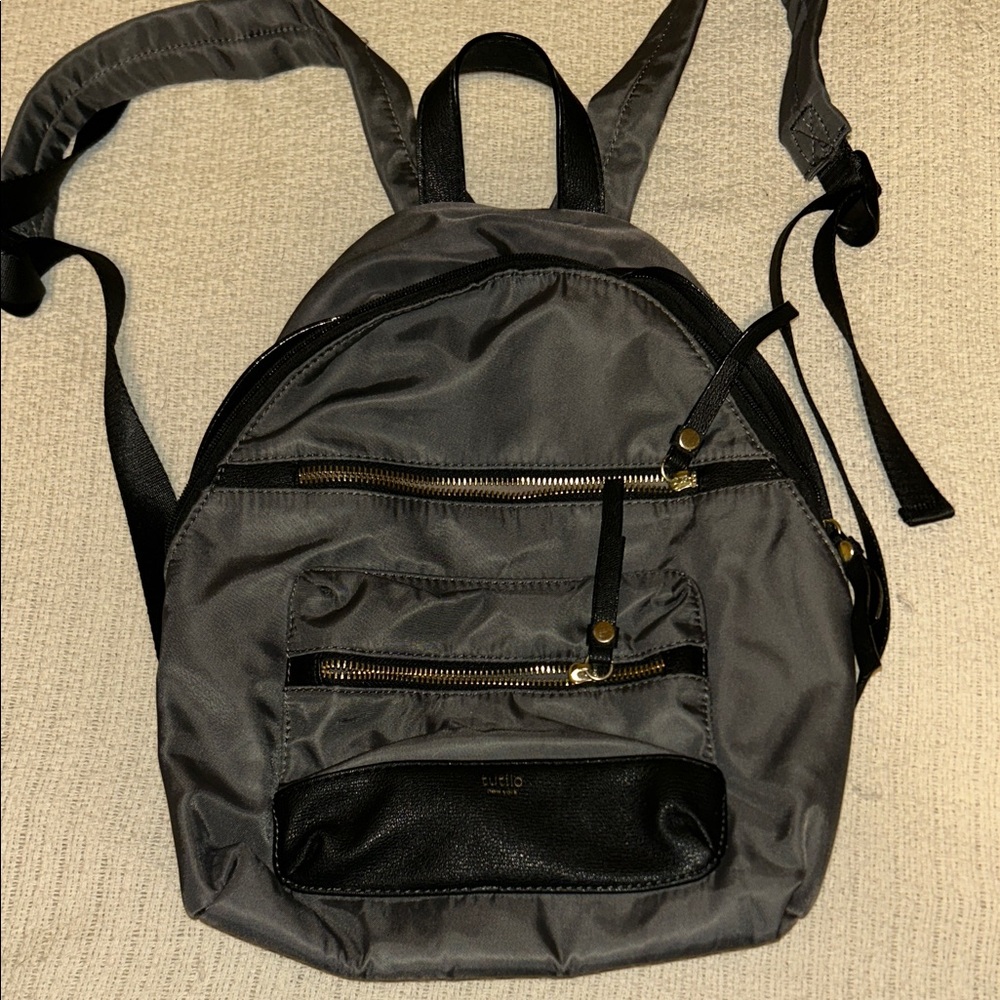 Tutilo Charcoal and Black Mini Backpack